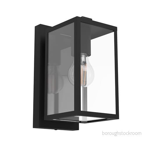 EGLO Budrone Vägglampa Utomhus - E27 Sockel - Svart/Klar - IP44 9008606231607