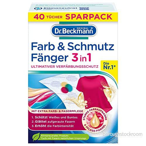 Dr. Beckmann färg och smutsfångare, oparfymerad, 3 i 1 Färgfångande handdukar för ultimat färgskydd med extra fibervård 40 4008455061511