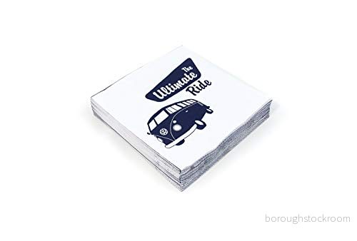 BRISA VW Collection Volkswagen servettbord pappershanddukar med T1 buss (The Ultimate Ride/vit/3 lager) 600514908450