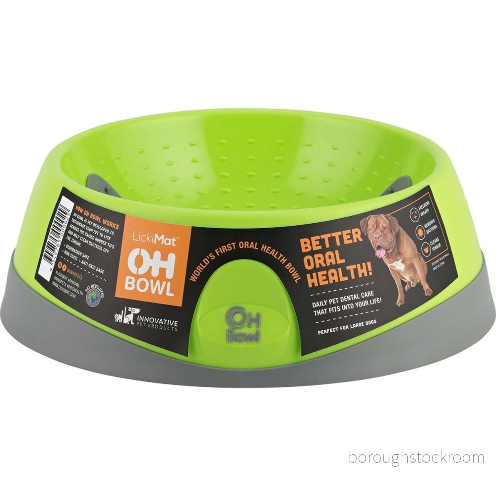 Hundskål Lickimat Oral Hygiene Bowl L Grön Ø27x9 cm 9349785000029