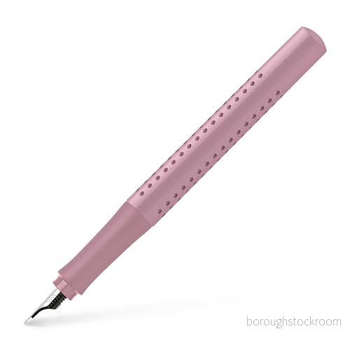 Faber Castell 140824 modernt reservoarpenna Grip 2010 med ergonomisk design och högkvalitativ konstruktion, fyllmedel bred fjäder M, påfyllningsbar inkl. bläckpatron rosa skuggor, 1 styck 4005401408246