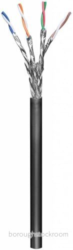 Goobay 77624 Nätverkskabel Cat6a S/FTP 100 m Svart 4040849776243