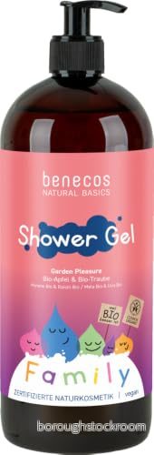 benecos Naturkosmetik Shower Gel veganskt äpple och ekologisk druva 950 ml 4260198095981