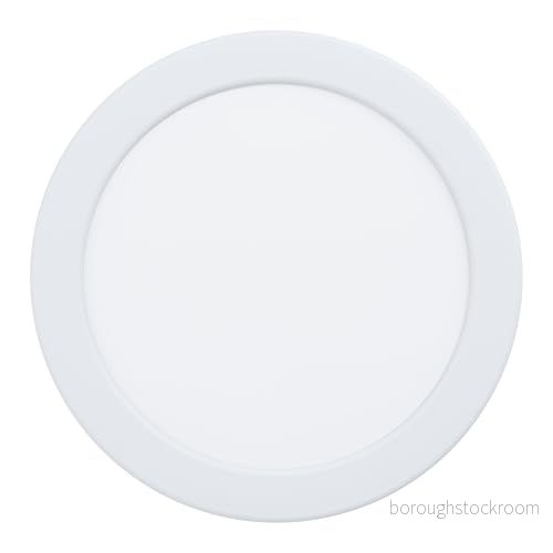 Eglo LED infälld spotlight Fueva 5, Ø 16,6 cm, spott, dimbar av stål och en ljusyta, strålkastare i vitt, platt, lågt installationsdjup 26 mm, varmvit 9002759991920