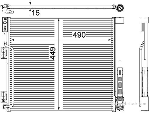 MAHLE ORIGINAL AC 570 000P Condenseur De Clim avec déshydrateur 490 NISSAN: NV200 Van / Break, Evalia Minibus 4057635024457