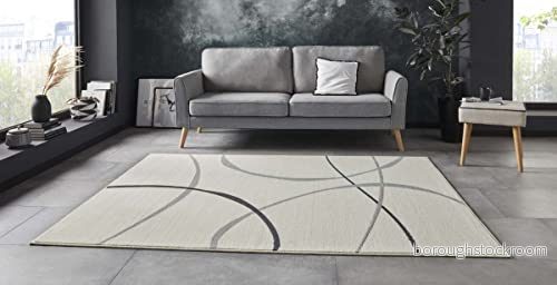 Hanse Home Design med kort lugg matta svängcirklar böjda, färg: kräm, storlek: 80 x 150 cm 4260659068103