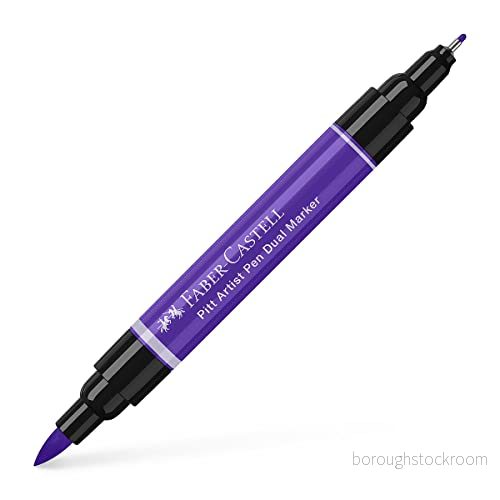 Faber Castell Konst & Grafisk Pitt Artist Pen Dual Marker India Ink, Lila Violett, Enkel Penna, för konst, hantverk, ritning, skissning, Hem, Skola, Universitet, Färgning 4005401621362