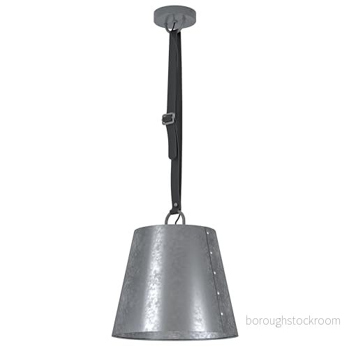 EGLO Pendellampa Chertsey, 1 flamlig hänglampa vintage, industriell, retro, av stål och läder i svart, förzinkad, matbordslampa, vardagsrumslampa hängande med E27 fattning 9002759434052