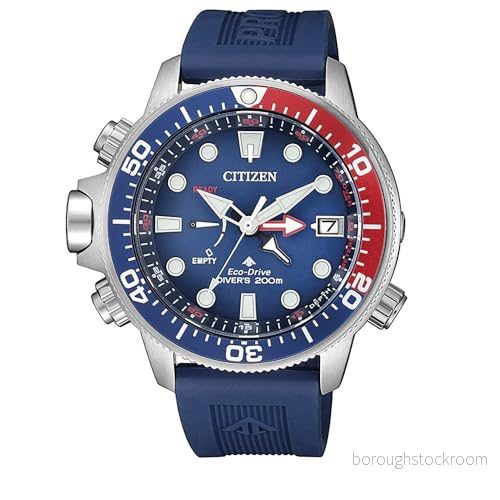 Citizen Analog eko drive klocka för män med rostfritt stål armband, Silver/blå, Einheitsgröße, Armband 4974374284235