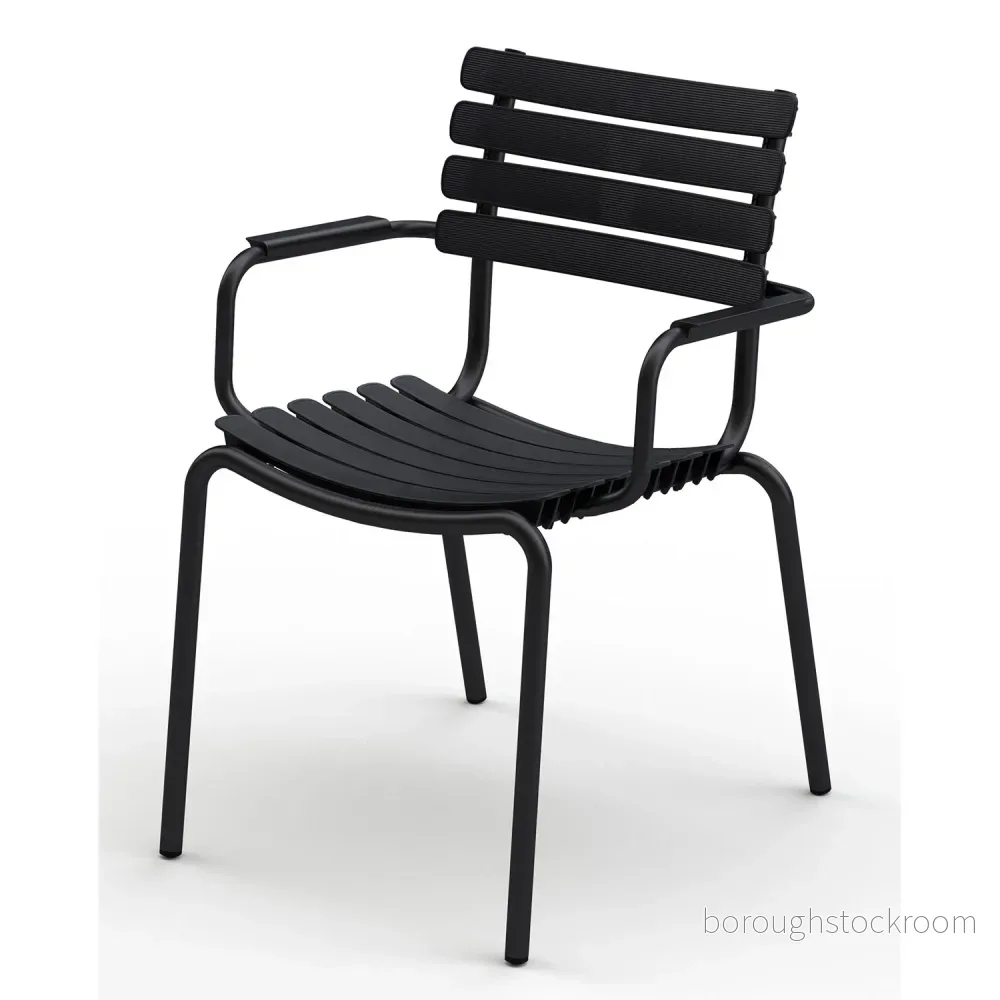 HOUE Reclips Dining Chair Trädgårdsstol Black L58 x W61 H81 cm 5714098014102