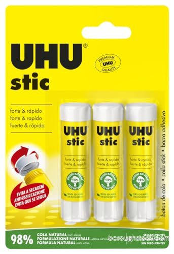 Limstift stic, 3 x 8,2 g i blisterkort, sorterad 4026700412758