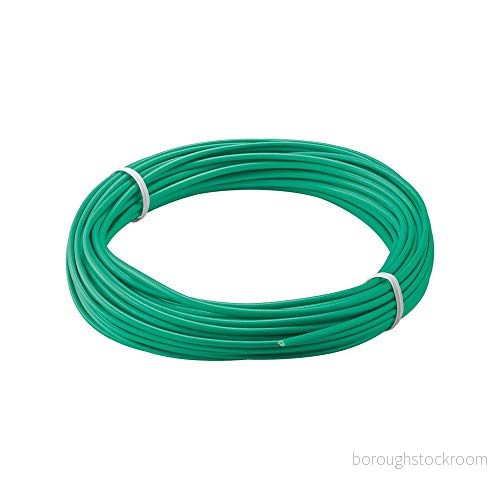goobay 55042 kopparlitt, 1 tråd, flertrådig (18 x 0,1 mm) kopparkabel med en pärla, elektrisk ledare i modellbygge och elektroteknik/PVC isolerad/grön/10 m 4040849550423