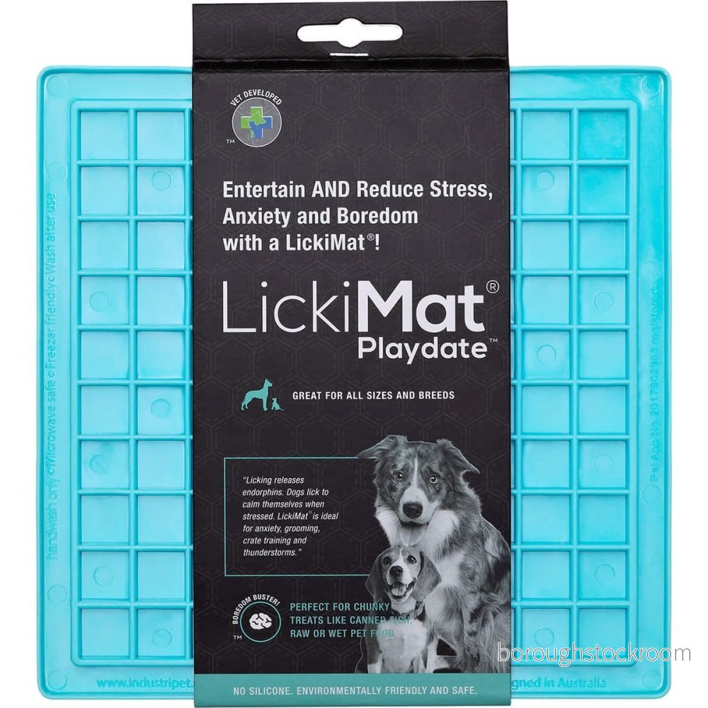 Hundskål Lickimat Playdate Ljusblå 20x20 cm 9349785000654