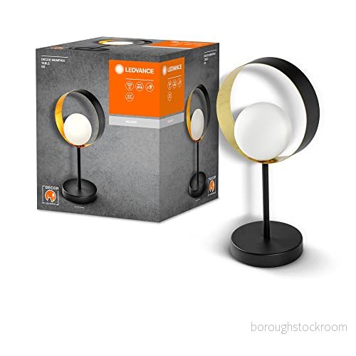 LEDVANCE DECOR Memphis bordslampa, svart/guld, med G9-sockel för enkelt lampbyte, kan förses normal eller smart lampa, IP20-skydd 4058075759206