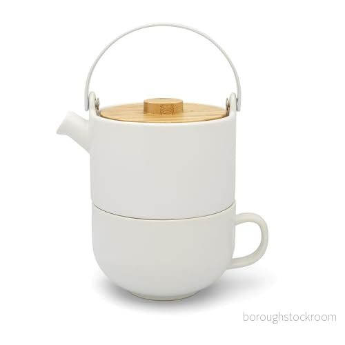 Bredemeijer vit matt keramik tea for one set 0,5 liter 2 delar 8720052003362