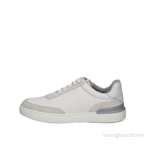 Clarks Courtlite Tor sneakers för män, Vit kanvas, 42 EU 5059680996153