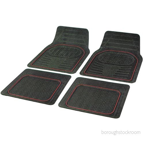 CARPOINT Contour 0314416 Ensemble de tapis sol Caoutchouc avant et arrière 4 noir 8711293043026