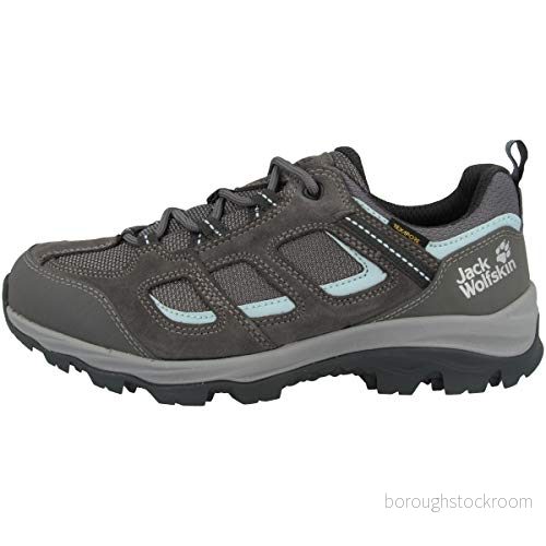 Jack Wolfskin Dam Vojo 3 Texapore Low W utomhusskor, Tarmac grå ljusblå, 38 EU 4060477703725
