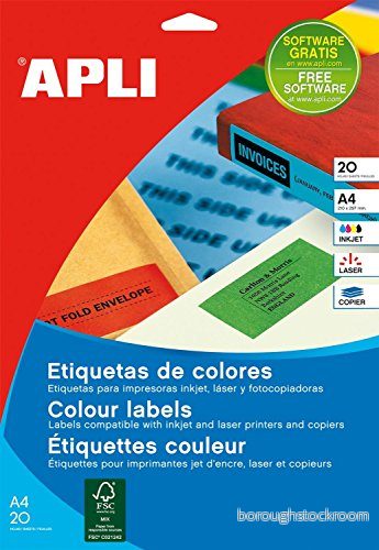 APLI 001593 etiketter, 70 x 37 mm, permanent, röd, 480 stycken 8410782015932