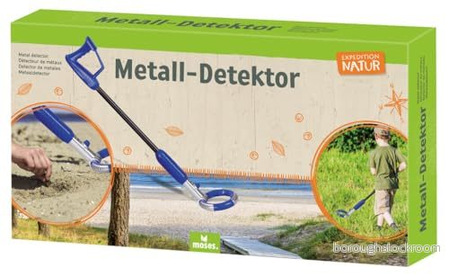 moses. Expedition natur, stabil metalldetektor, med signal och rött LED ljus, perfekt för skattjakt, barn från 8 år 4033477096258