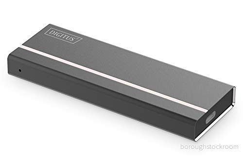 DIGITUS externt USB Type C 3.1 SSD-kabinett för M.2 NVMe SSD-enheter - M.2-modul typ 2280, 2260, 2242, 2230 M/B+M-Key upp till 10 Gbit/s inkl. USB-C-kabel Svart 4016032461432