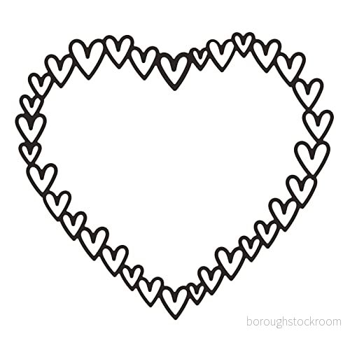Vaessen kreativ hantverk skärande tärningar, hjärtram, gör intrikata mönster för scrapbooking, korttillverkning och andra pappersprojekt, silver, 10,5 x 11,5 cm 8716052222018