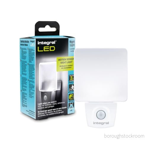 Integral LED-rörelsedetektor nattlampa, nattlampa uttag med skymningssensor, rörelsedetektor sovrum, barn [energiklass A+] transparent 5055788253990