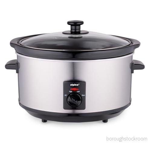 Alpina Slowcooker 3,5L 240W Rostfritt Stål/Svart 8711252181707