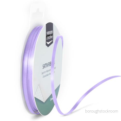 Vaessen Kreativt satinribon, tyg, lavendel, 3 mm 8716052232529