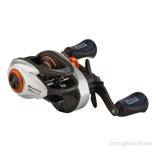 Abu garcia Low Profile Baitcast Reel, Revo X Reels, Predatorfiske, Sötvattensfiske, Abborre, Gädda, Gös, Svart/Silver, Robust Och Lätt, 8+1 Lager, Låg Profil 36282106192