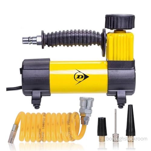 Dunlop 12 V 100 Psi kompressor, med slang och munstycken 8711252063812