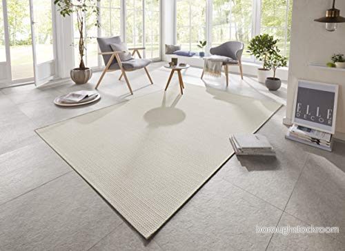 Elle Decor platt väv inomhus och utomhus matta Millau 140x200 cm kräm beige 4260628024161
