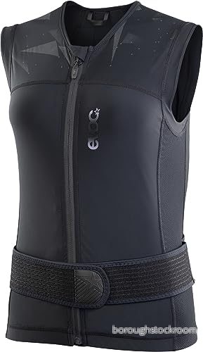 EVOC PROTECTOR VEST PRO WOMEN, skyddsväst (LITESHIELD FLEX ryggskydd, AIRO höftbälte, inkl. lukthämmande teknik, maskintvättbara cykeltillbehör, storlek: S), Svart 4250450730118