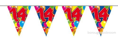 Folat 14 års kransballonger 10 meter 8714572045582