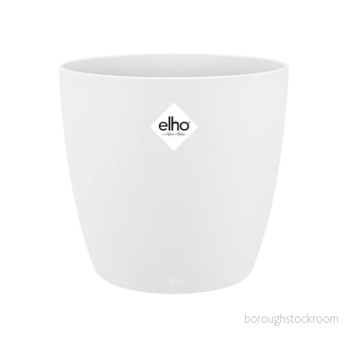 elho Bryssels Rund 14 blomkruka för inomhus Ø 13,5 x H 12,6 cm vit/vit 8711904071066