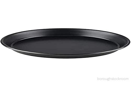 APS Pizzaform rund Ø 32/30,3 x 2,5 cm pizzabricka av blå plåt, obelagd, lång livslängd, för professionell pizzabakning 4004133735095