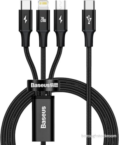 Baseus multiladdarkabel USB C för Lightning, och Micro 6953156204294