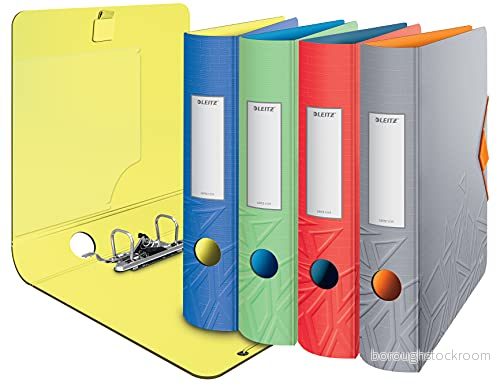 Leitz 180 aktiv Urban Chic A4 spakbågsfil, böjd ryggrad 65 mm bredd, elastisk fästning, lätt polyskum, Chic, 11171099 en enhet (blandad färg) 4002432124275