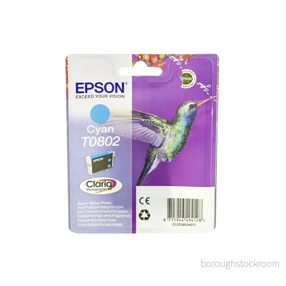 Epson T0802 Bläckpatron Cyan 8715946494128
