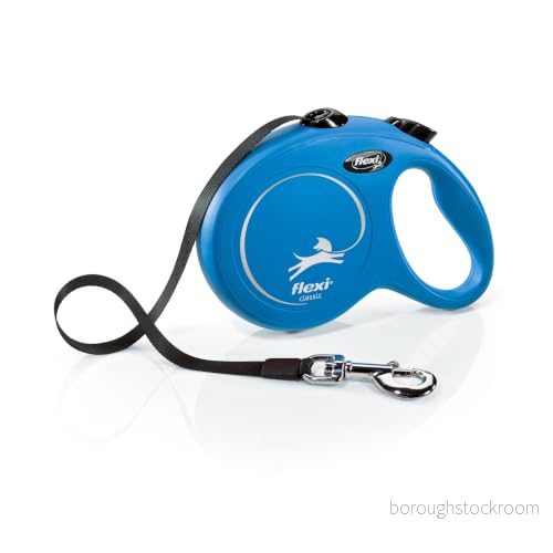 Flexi New Classic Hundkoppel 5 m Blå Storlek L 4000498032312