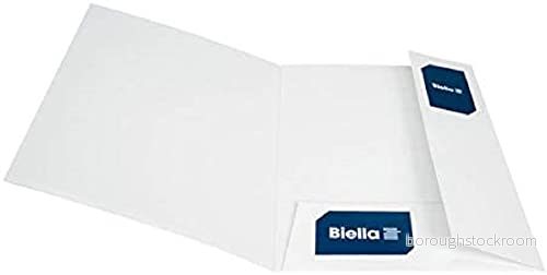 Biella Premium erbjudande och presentationsmapp PEARL #1 för DIN A4 mapp med genomskinlig ficka upptill 2 flikar visitkortsstansning, vit erbjudanden företagspresentationer SWISS MADE 7611365319169