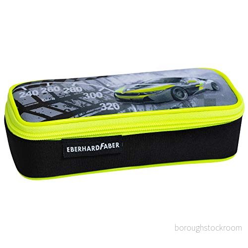 Eberhard Faber 577575 ljusbox med dragkedja, Race Car, ca 19,5 x 8 5,5 cm, svart grön 4087205775755