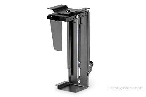 DIGITUS universellt PC fäste för vanliga datorhöljen montering under skrivbord 10 kg lastkapacitet verktygsfri höjd och breddjustering svart 4016032474975