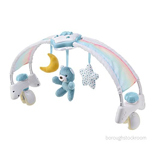 Chicco Regnbågs spellbåge för barnsäng, 2 i 1 med ljus och melodi, blå, från 0 månader 8058664143290