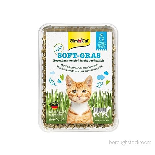 GimCat Soft gräs Mjukt och vitaminrikt kattgräs med snabb tillväxt på endast 5 till 8 dagar 1 skål (1 x 100 g) 4002064407128