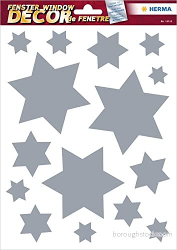 Herma jul fönsterbild "Sterne", silver 4008705151108
