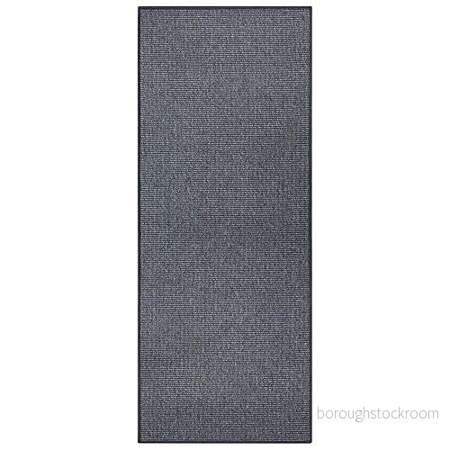 BT Carpet Bouclé Löpare kökslöpare, halkfri, gångmatta, platt tyg, matta med kort lugg, köksmatta för hall, kök, vardagsrum, badrum, badrum antracit, 80 x 150 cm 4260659066802