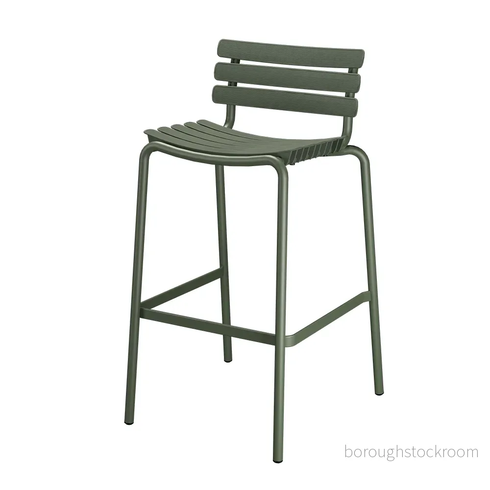 HOUE Reclips Bar Chair Barstol Olive Green W55 x D56 H99 cm 5714098025290 HOUE Reclips Bar Chair Barstol Olive Green W55 x D56 H99 cm 5714098025290