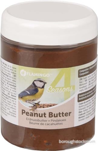Flamingo Vilda fågelfoder premiumkvalitet jordnötssmör för fåglar saltfritt 330 g 5400585165227