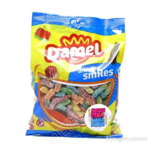 Damel Mega Sour Worms Halal zak 1 kg 8411500119482